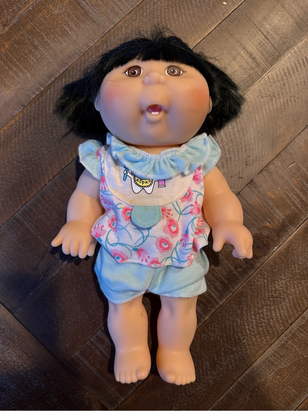 Vintage Cabbage Patch Kid Mattel Black Haired with teeth 1996